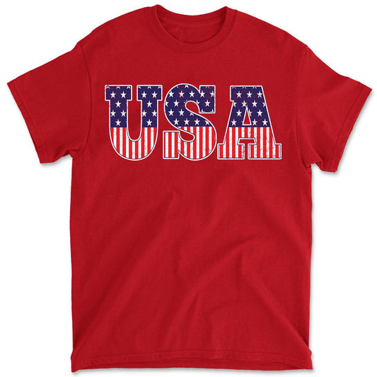 USA American Flag Men's 4th Of July Graphic Tee