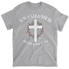 Unashamed Romans 1:16 Christian Men's Graphic Print T-Shirt