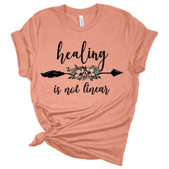 Healing Is Not Linear Mental Health Awareness Women's Bella T-Shirt