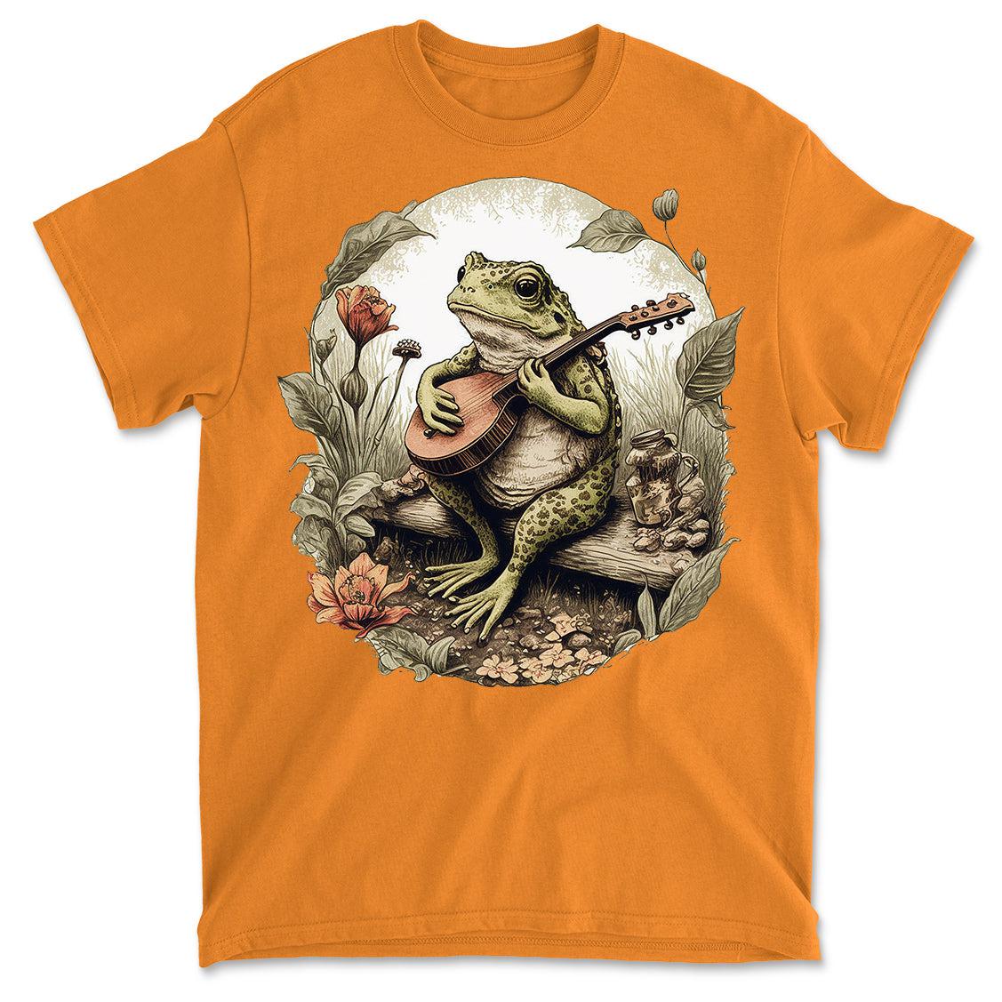 Frog Playing Music Cottagecore Aesthetic Graphic Men's T-Shirt