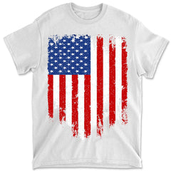 Distressed American Flag Men's 4th Of July Graphic Tee