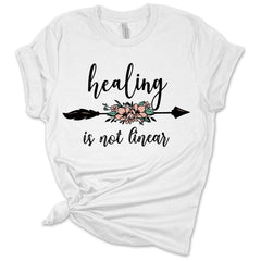 Healing Is Not Linear Mental Health Awareness Women's Bella T-Shirt