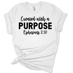 Created With A Purpose Women's Christian Graphic Tee