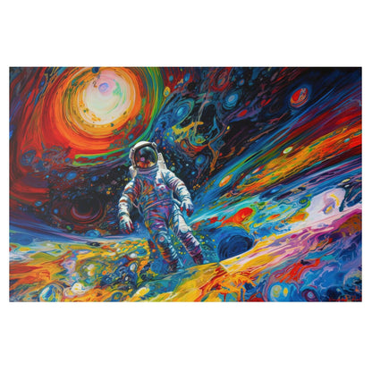 Space Astronaut 3 Colorful Wall Art - Abstract Picture Canvas Print Wall Painting Modern Artwork Wall Art for Living Room Home Office Décor