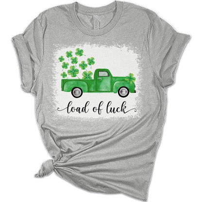 Load of Luck St Patricks Day Shirt Bella Irish Graphic Print Shirts for Women