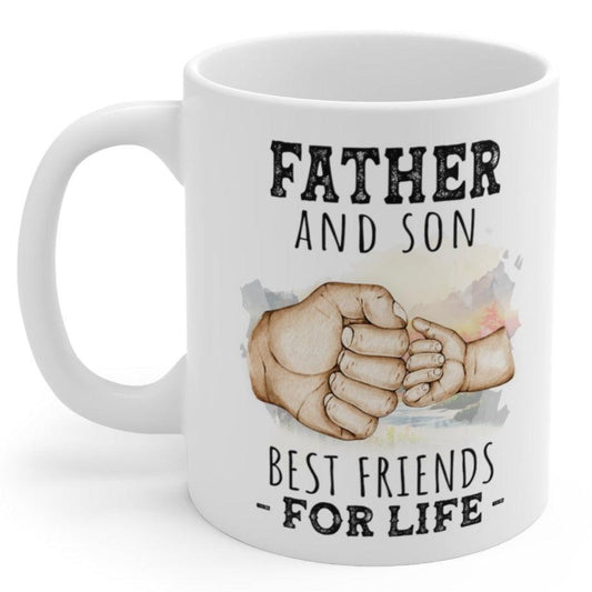 Father and Son Best Friends For Life Ceramic Gift From Daughter Mug 11oz