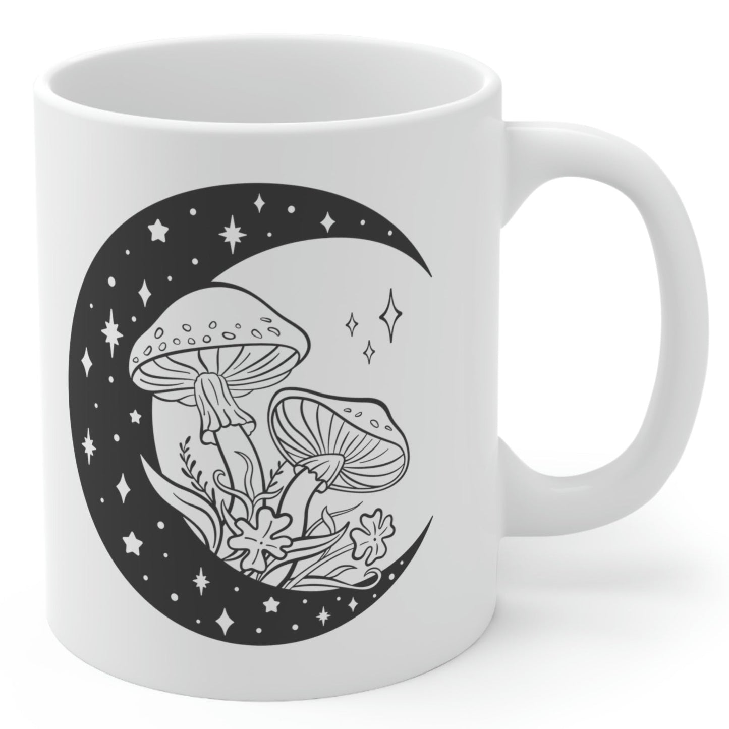 Mushroom Coffee Cup Moon Star Mushrooms