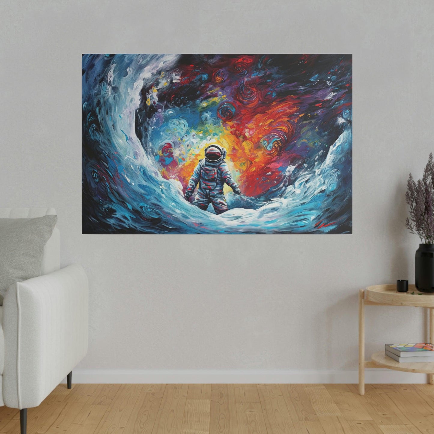 Space Astronaut 6 Colorful Wall Art - Abstract Picture Canvas Print Wall Painting Modern Artwork Wall Art for Living Room Home Office Décor
