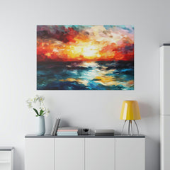 Ocean Sunset Wall Art - Abstract Picture Canvas Print Wall Painting Modern Artwork Wall Art for Living Room Home Office Décor