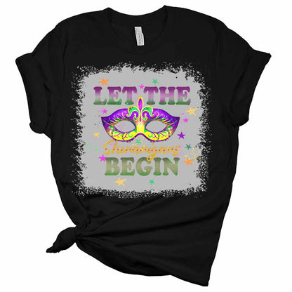 Let The Shenanigans Begin Mardi Gras Shirt, Bella Graphic Tees for Women