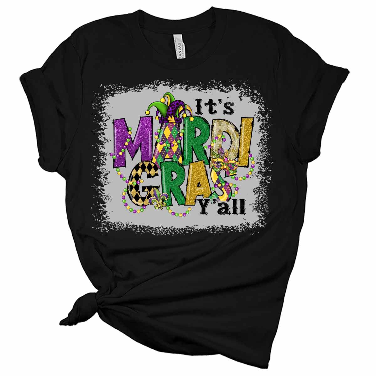 Its Mardi Gras Yall Mardi Gras Shirt, Bella Graphic Tees For Women
