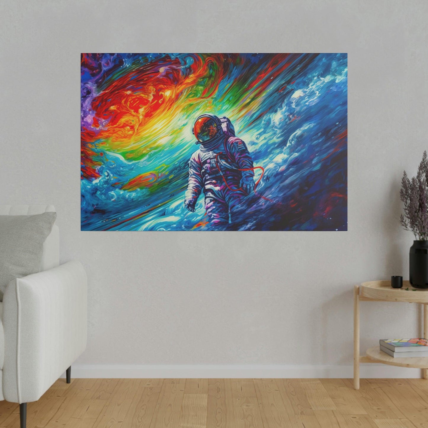 Astronaut Space 2 Colorful Wall Art - Abstract Picture Canvas Print Wall Painting Modern Artwork Wall Art for Living Room Home Office Décor