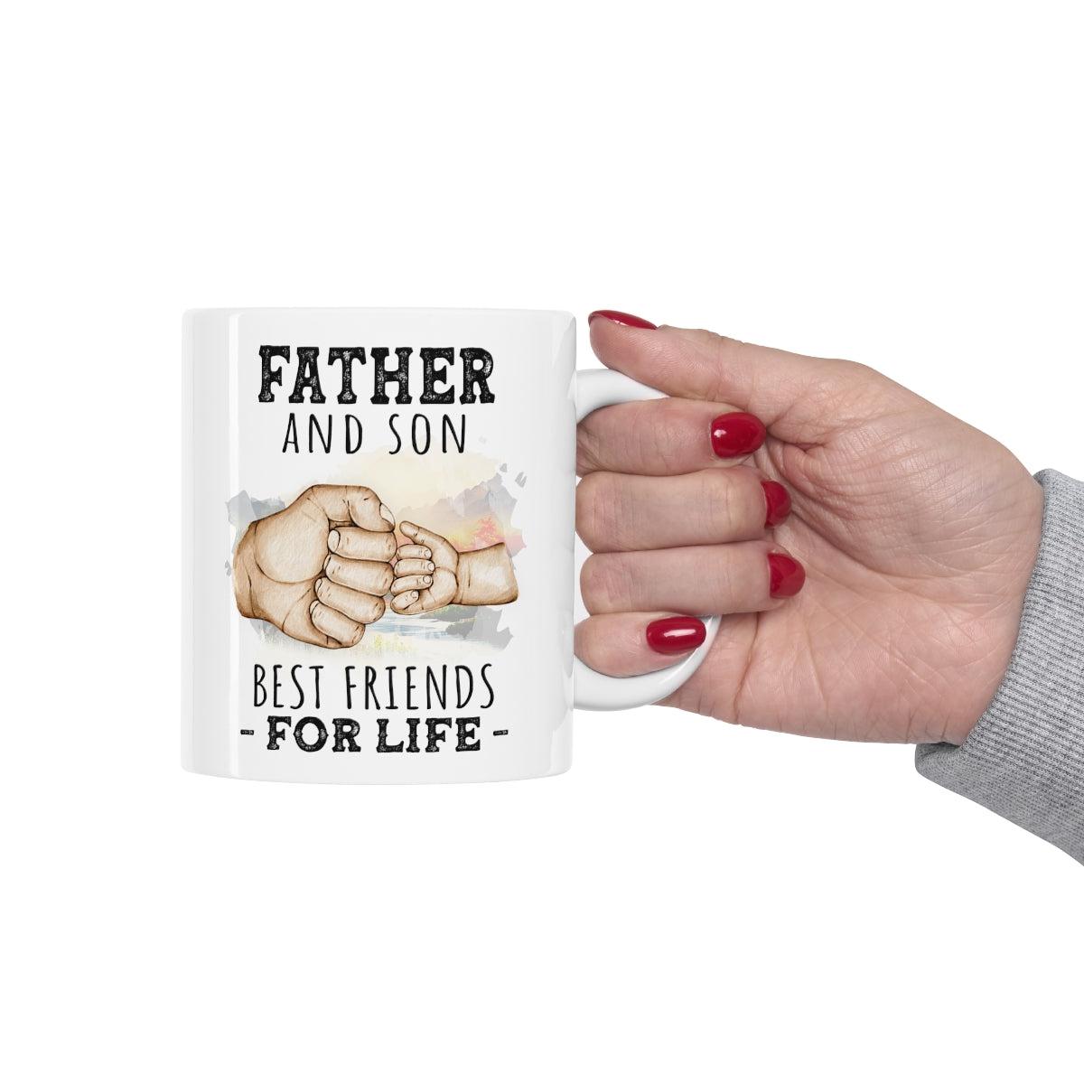 Father and Son Best Friends For Life Ceramic Gift From Daughter Mug 11oz