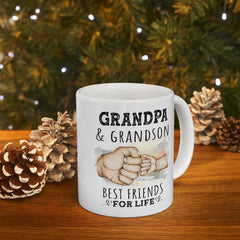 Grandpa And Grandson Best Friends For Life Ceramic Gift From Grandson Mug 11oz