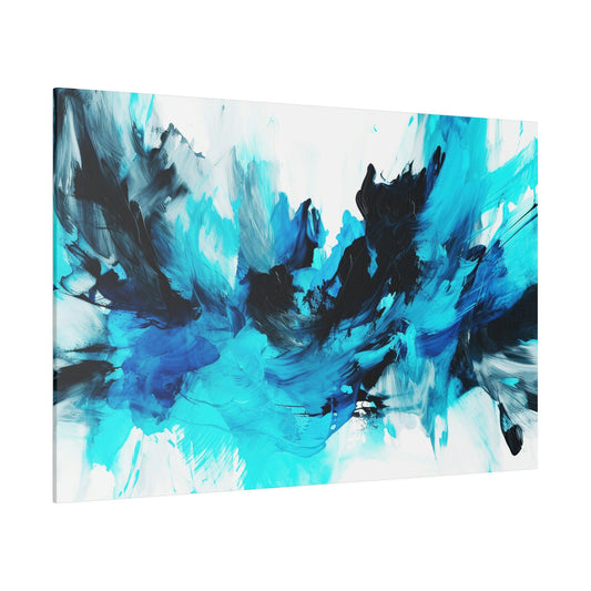 Aqua Blue 3 Wall Art-Abstract Picture Canvas Print Wall Painting Modern Artwork Canvas Wall Art for Living Room Home Office Décor