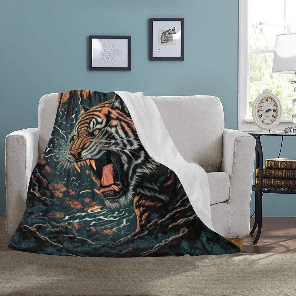 Tiger Fangs Ultra-Soft Micro Fleece Blanket 50" x 60"