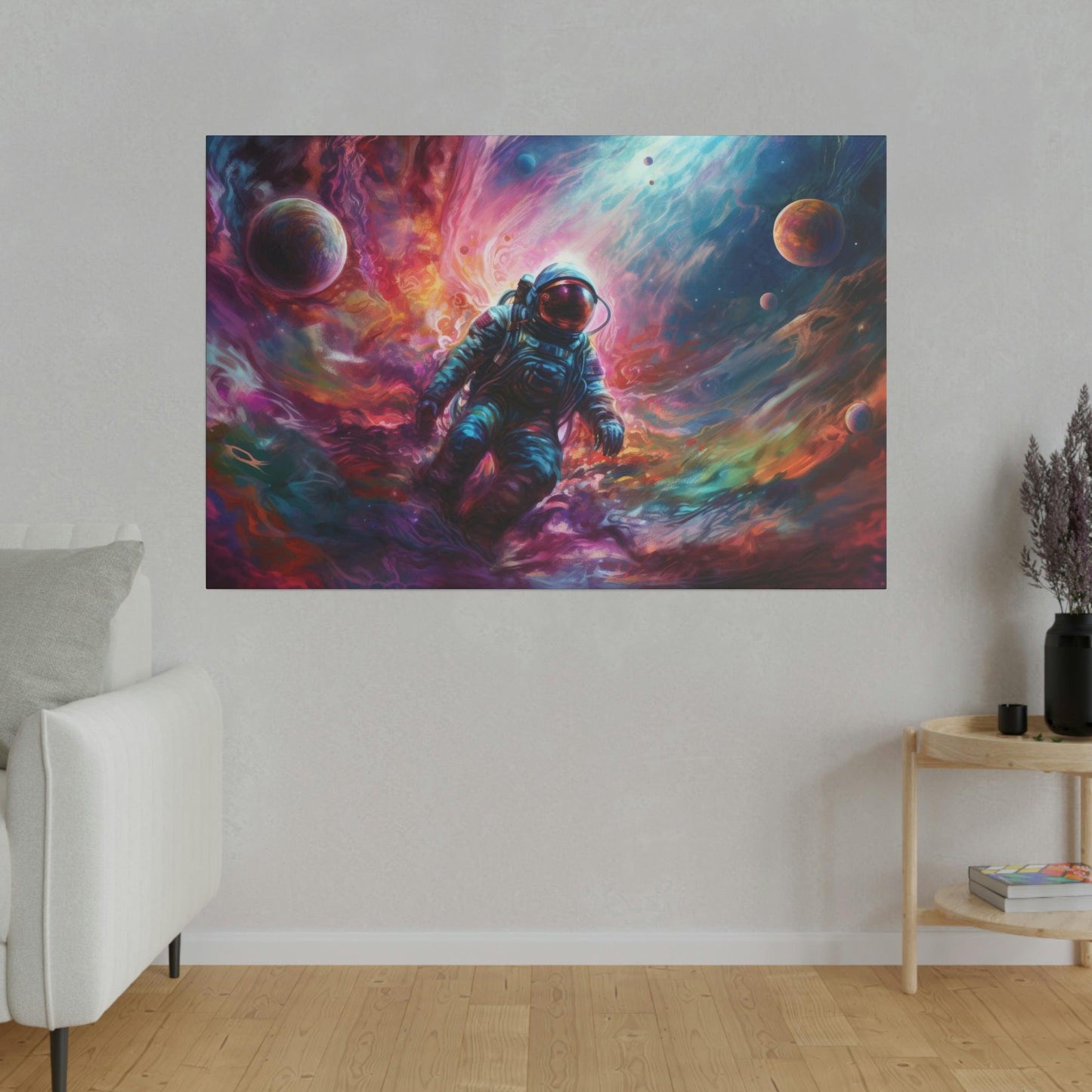 Colorful Space Astronaut 5 Wall Art - Abstract Picture Canvas Print Wall Painting Modern Artwork Wall Art for Living Room Home Office Décor