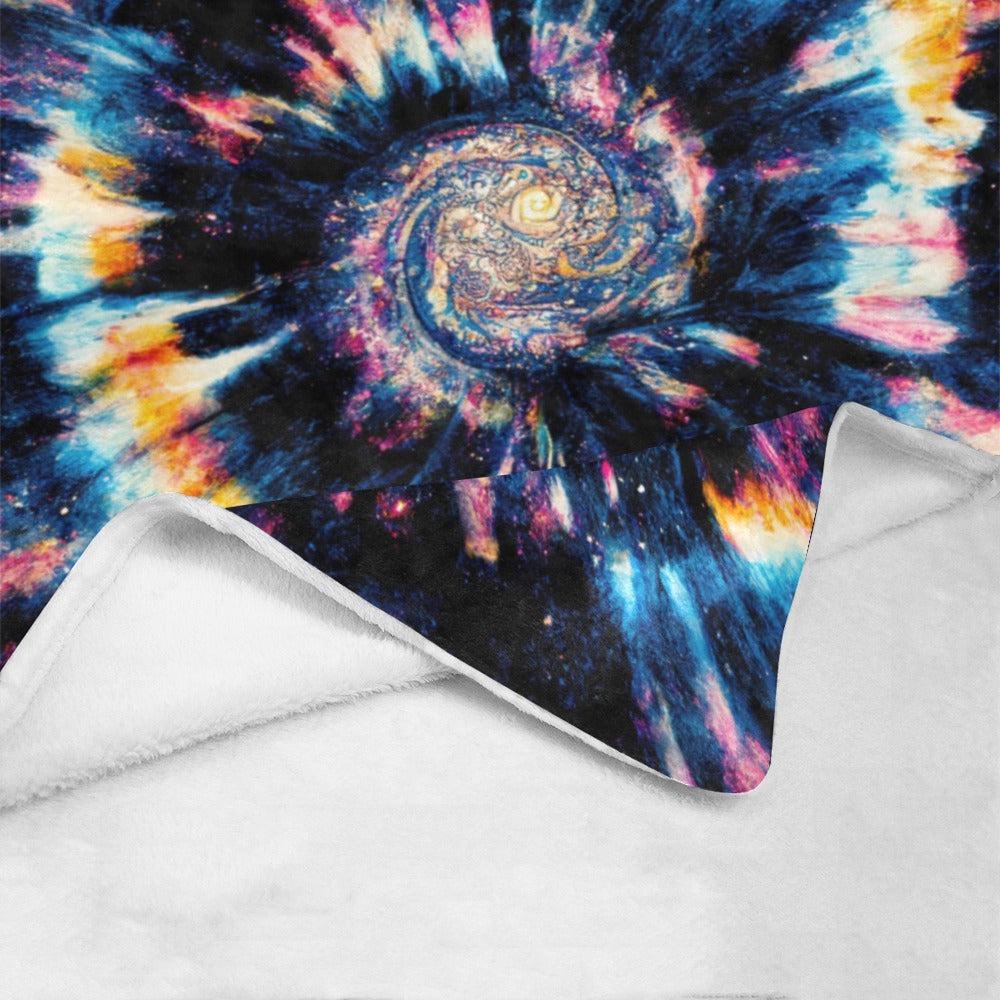 Spiral Galaxy Tie Dye Ultra-Soft Micro Fleece Blanket 50" x 60" One Size