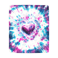 Heart Tie Dye Ultra-Soft Micro Fleece Blanket 50" x 60"