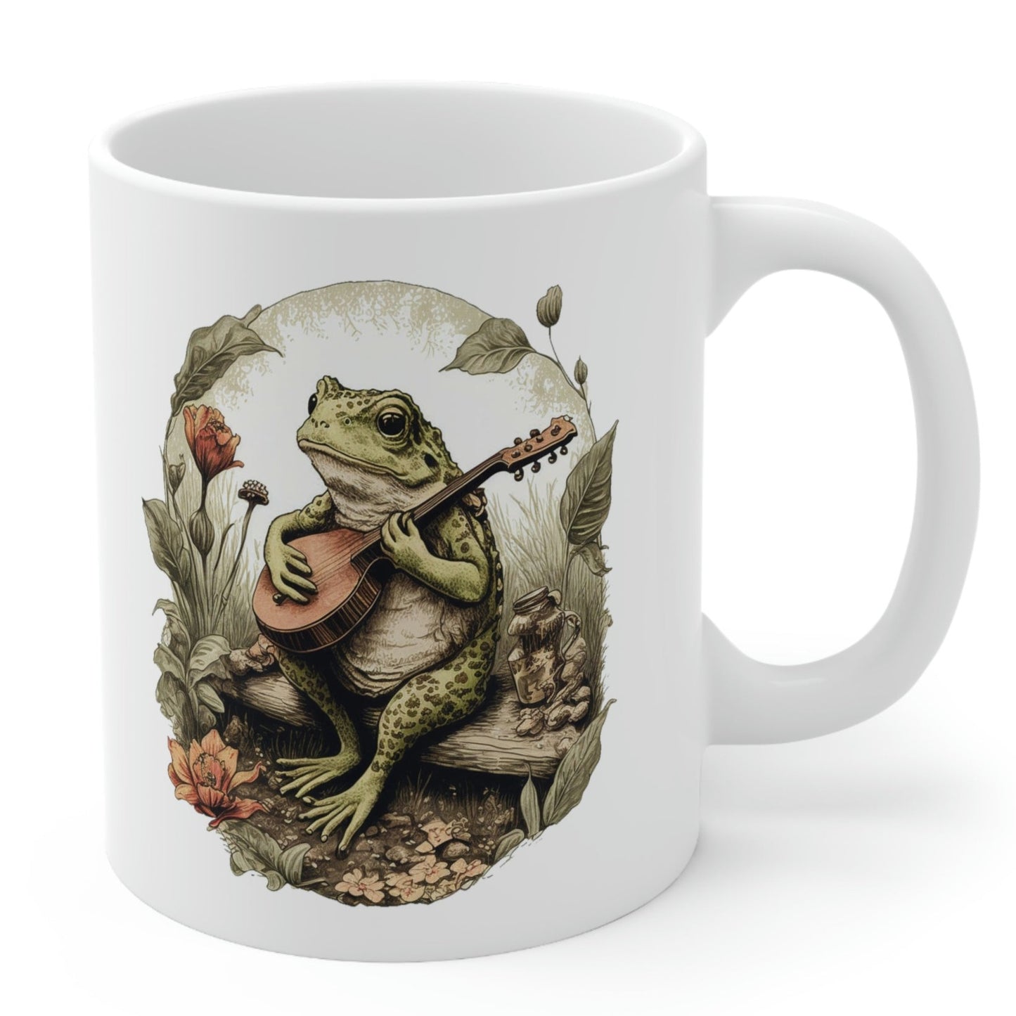 Frog Playing Guitar Coffee Mug