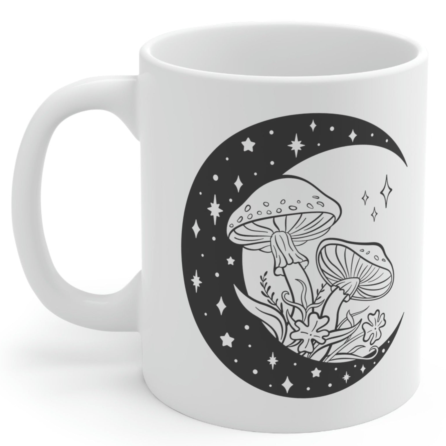 Magic Winged Frog with Toadstools Ceramic Mug