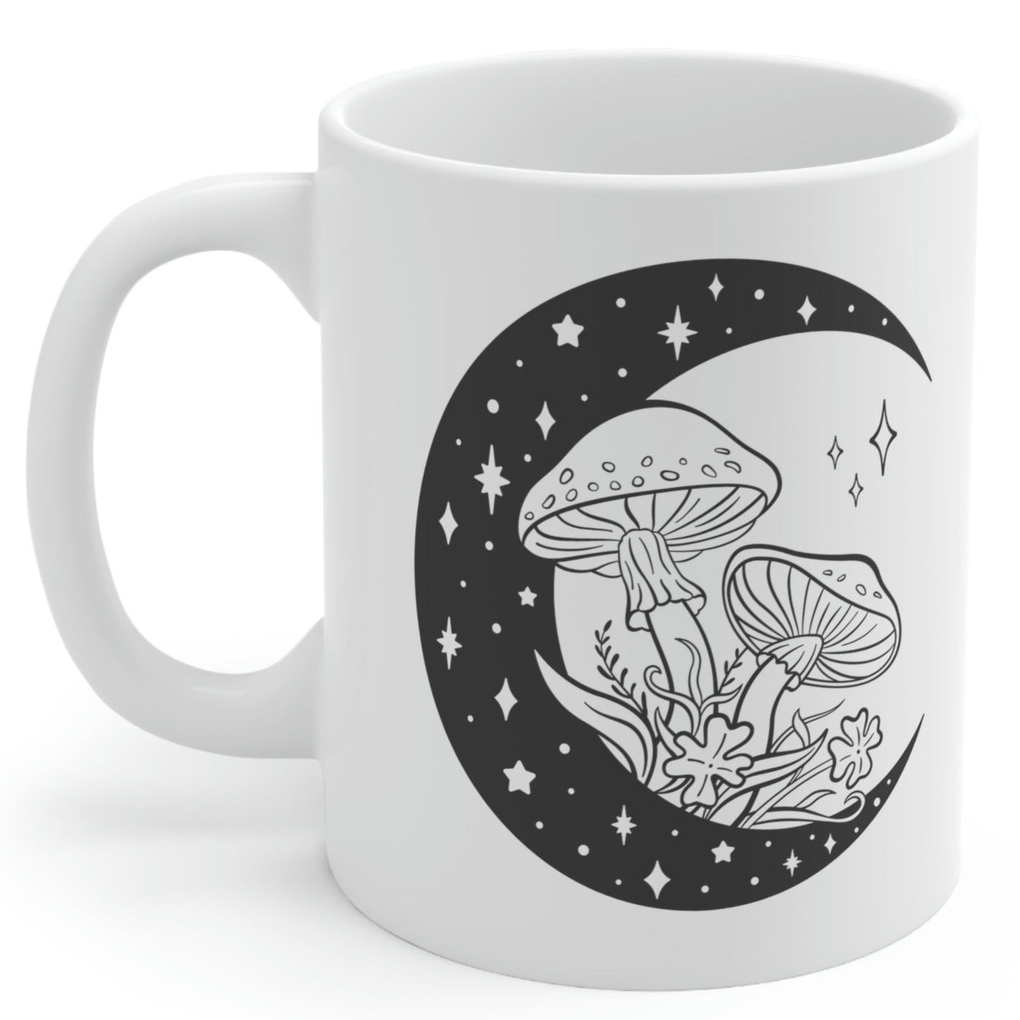 Mushroom Coffee Cup Moon Star Mushrooms