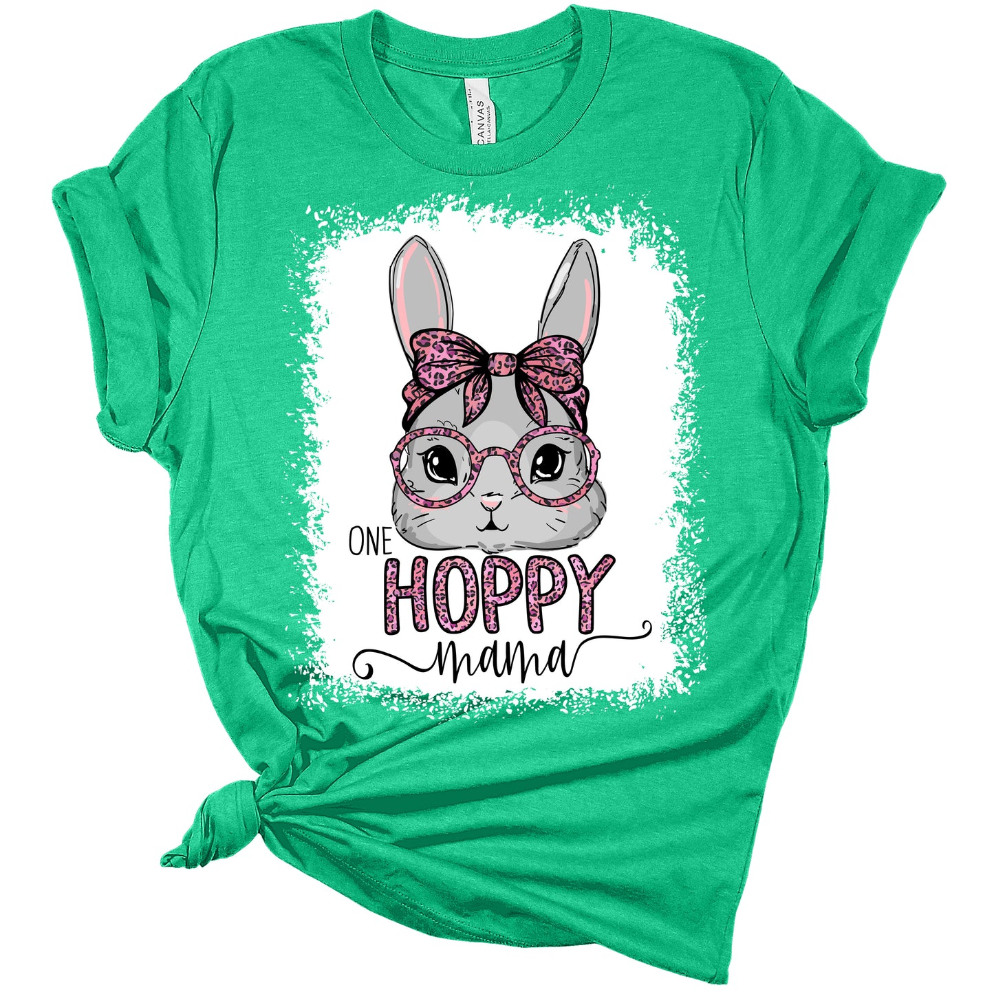 Womens One Hoppy Mama Easter Bunny Shirt Mom Easter T Shirts Cute Graphic Tees