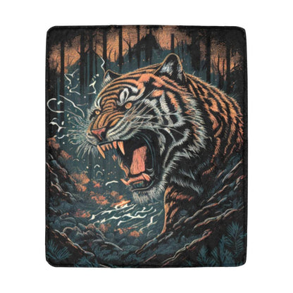 Tiger Fangs Ultra-Soft Micro Fleece Blanket 50" x 60"