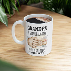 Grandpa And Granddaughter Best Friends For Life Ceramic Gift From Daughter Mug 11oz