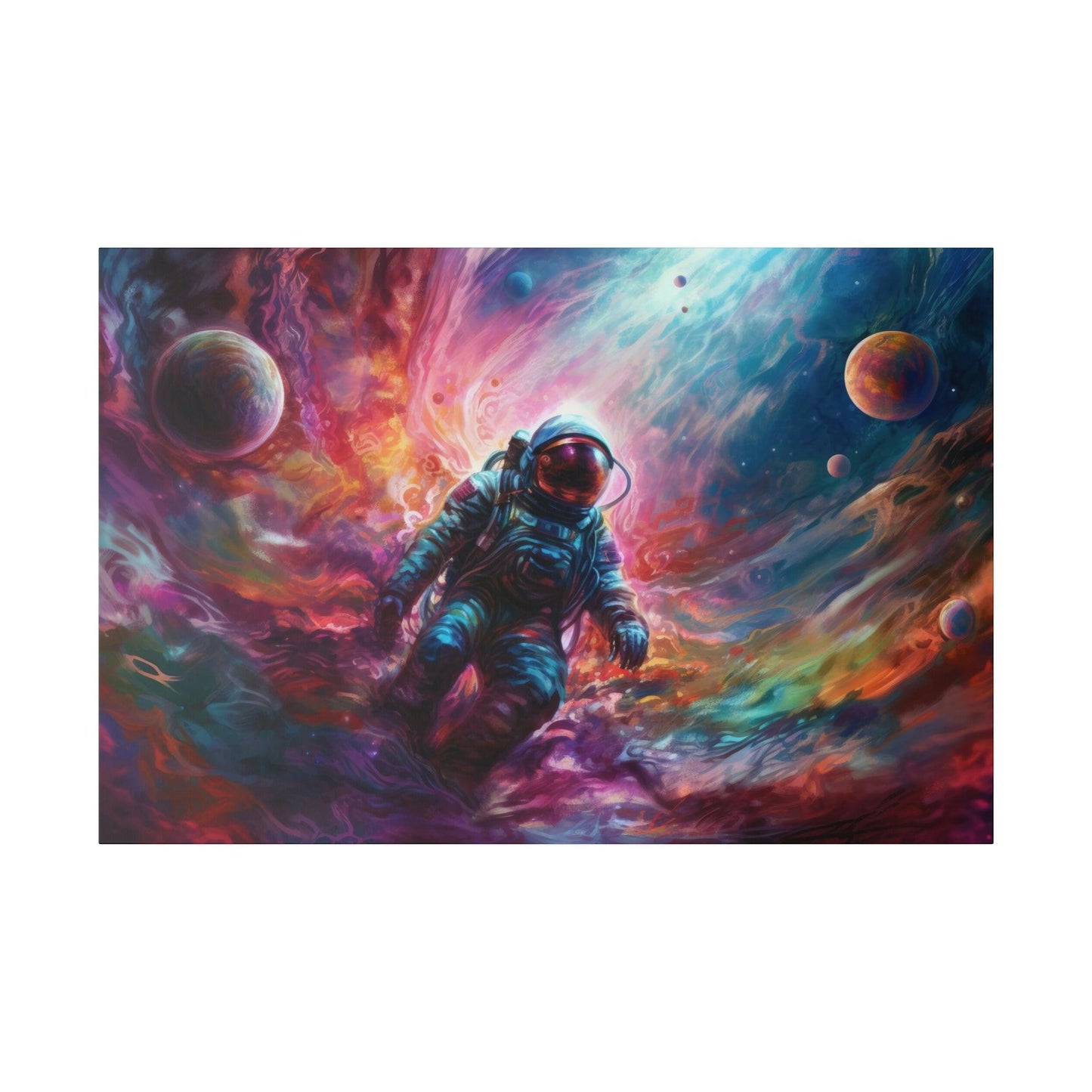 Colorful Space Astronaut 5 Wall Art - Abstract Picture Canvas Print Wall Painting Modern Artwork Wall Art for Living Room Home Office Décor