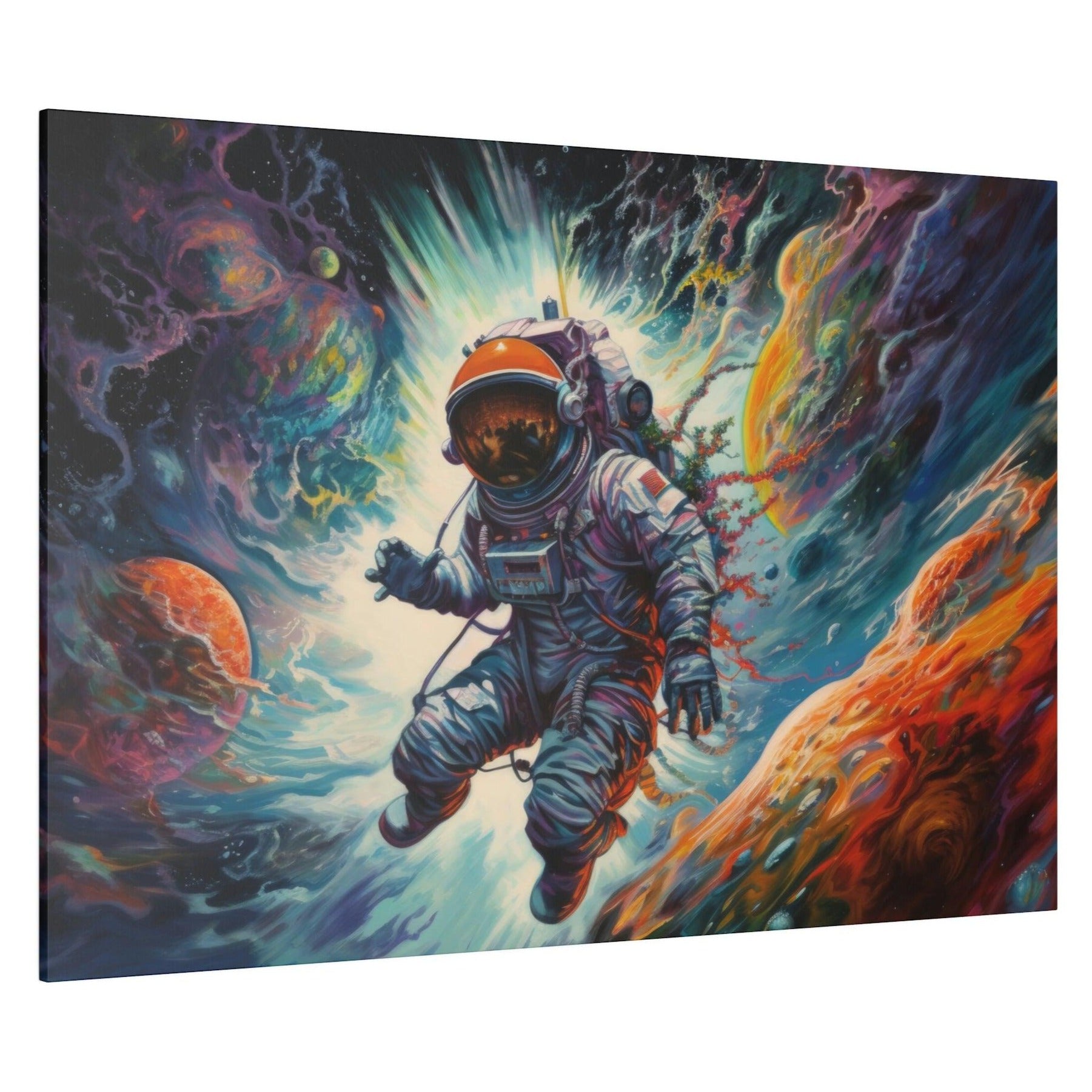 Colorful Space Astronaut 2 Wall Art - Abstract Picture Canvas Print Wall Painting Modern Artwork Wall Art for Living Room Home Office Décor