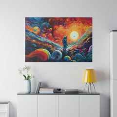 Space Astronaut 2 Colorful Wall Art - Abstract Picture Canvas Print Wall Painting Modern Artwork Wall Art for Living Room Home Office Décor