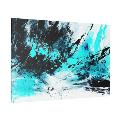 Aqua Blue Wall Art-Abstract Picture Canvas Print Wall Painting Modern Artwork Canvas Wall Art for Living Room Home Office Décor