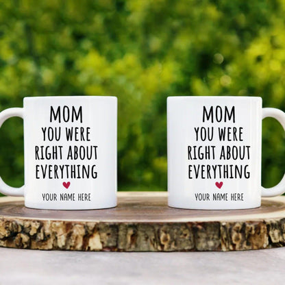 Personalized Mom You Were Right About Everything Ceramic Mug 11oz