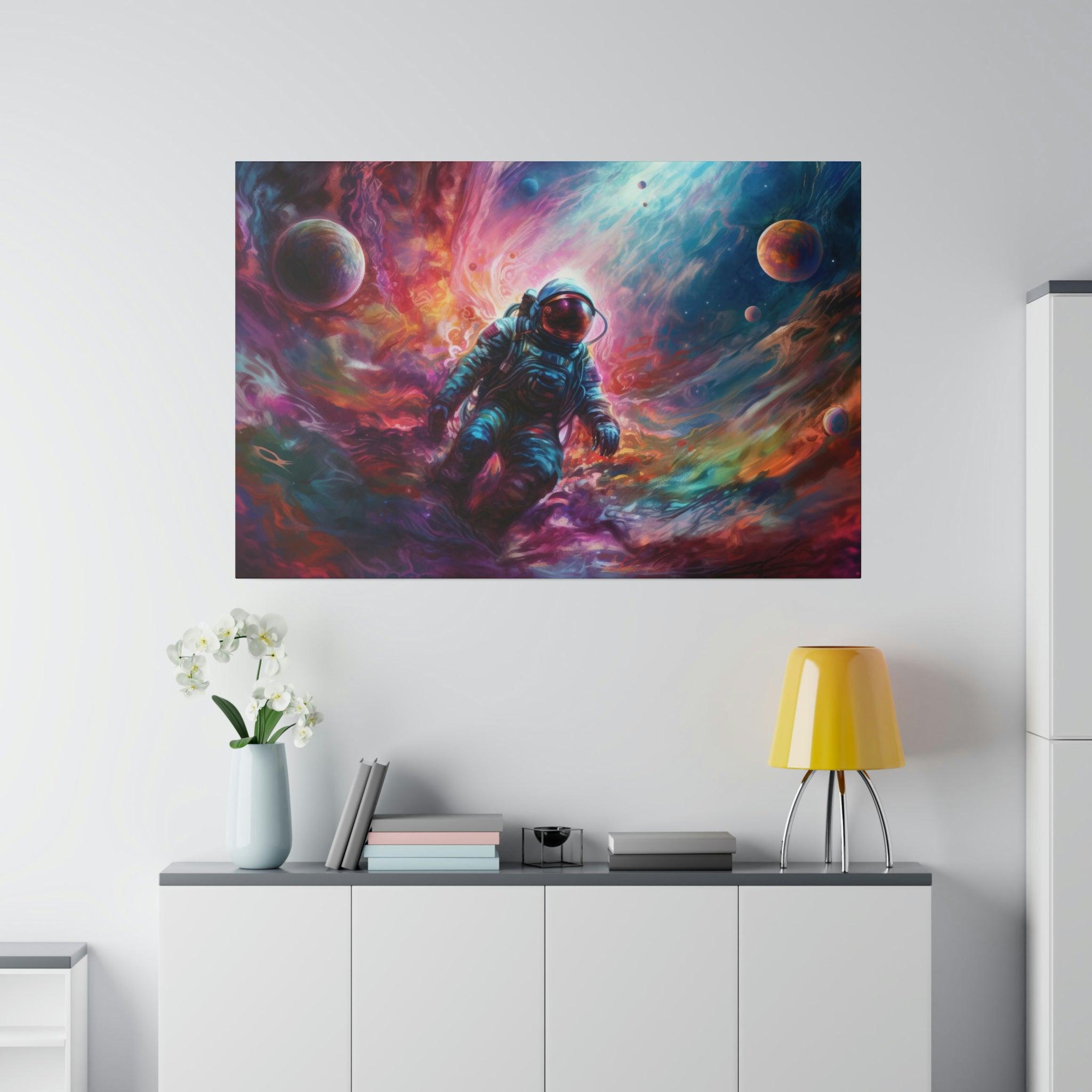Colorful Space Astronaut 5 Wall Art - Abstract Picture Canvas Print Wall Painting Modern Artwork Wall Art for Living Room Home Office Décor