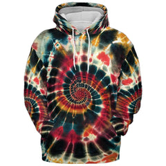 Rusty Tie Dye All Over Graphic Print wirl Hoodie