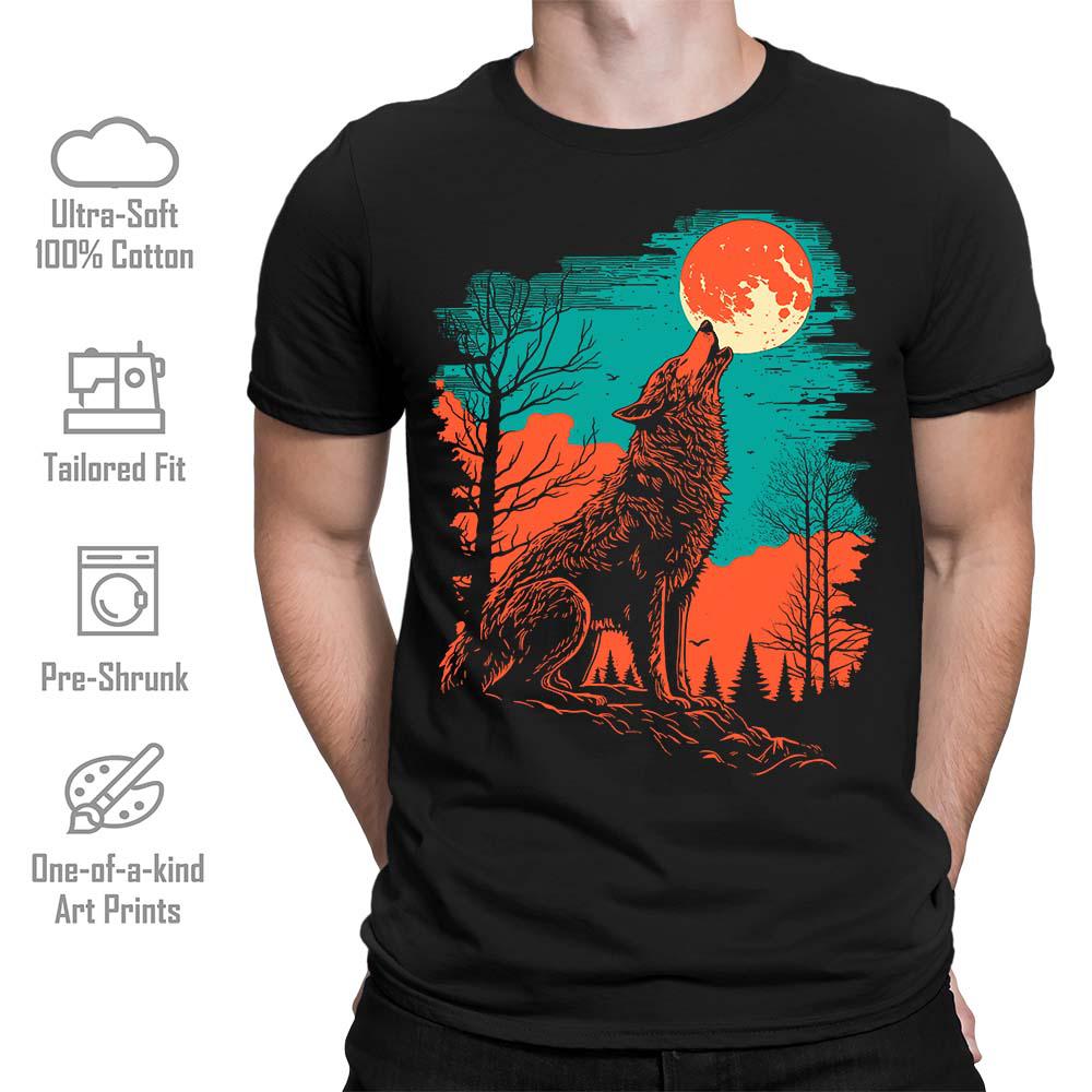 Harvest Moon Wolf Shirt Men's Graphic Tee