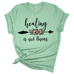 Healing Is Not Linear Mental Health Awareness Women's Bella T-Shirt