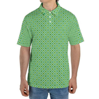 Top Hats and Clovers St Patricks Day Golf Shirt Moisture Wicking Short Sleeve Polo Shirt