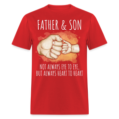 Father And Son Shirt Not Always Eye To Eye Dad Gift Men's T-Shirt - red