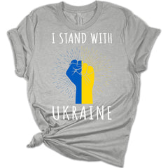 I Stand With Ukraine Support Ukraine Women's Bella T-Shirt