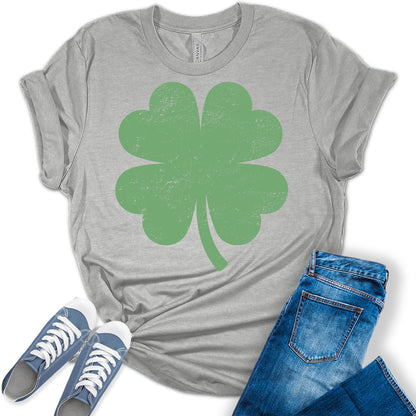 Shamrock Shirt St Patricks Day Shirt Funny Bella Irish Graphic Print Shirts for Women