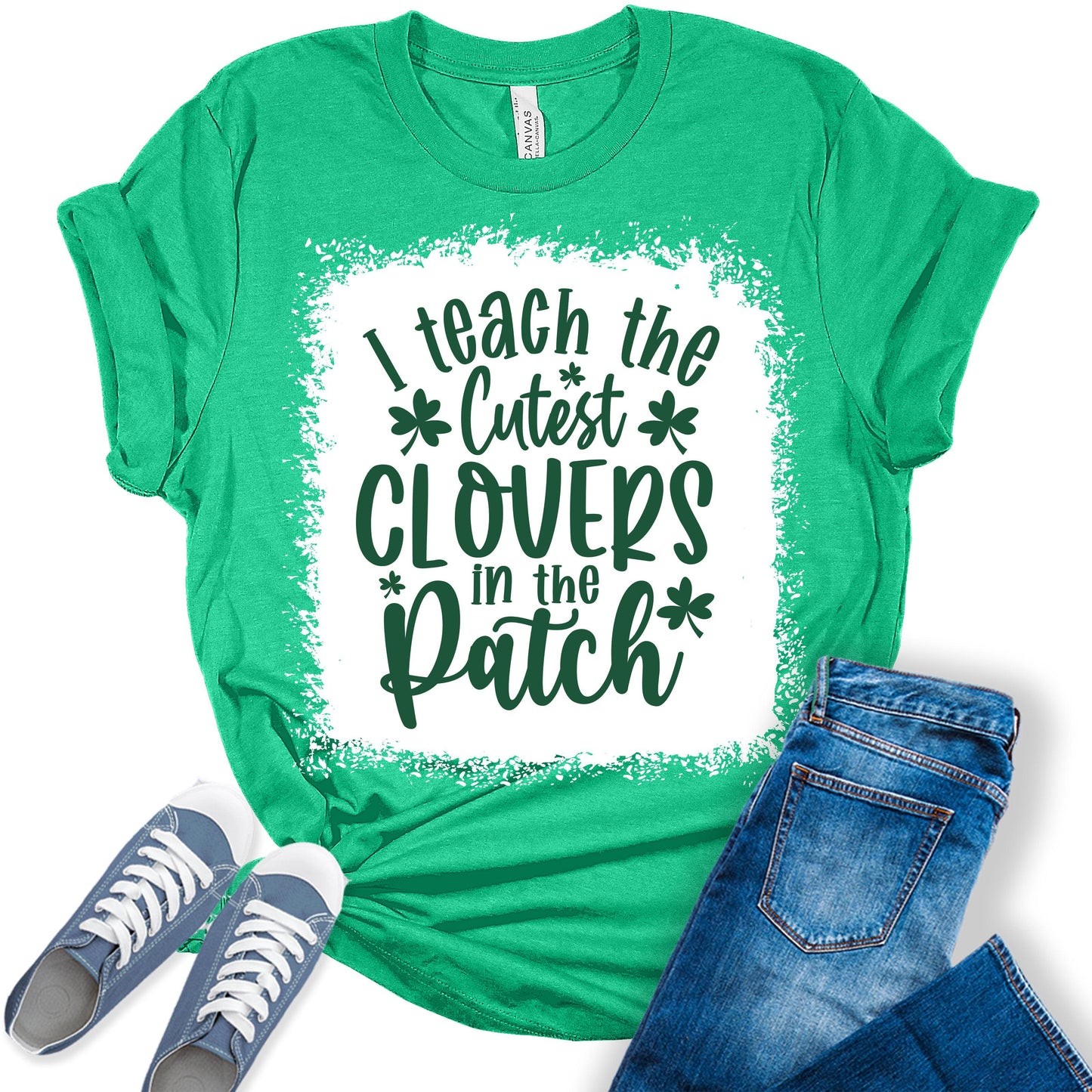 I Teach The Cutest Clovers St Patricks Day Teacher Shirt