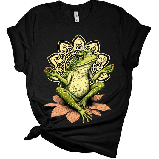 Frog Zen Shirt Women's Cottagecore Aesthetic T-Shirt